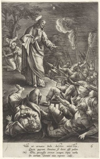 Soldiers Surrounding Christ Fall to the Ground