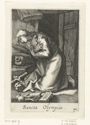 Saint Olympias of Constantinople as a hermitess
