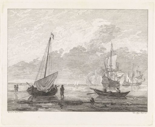 Ship Firing a Salute