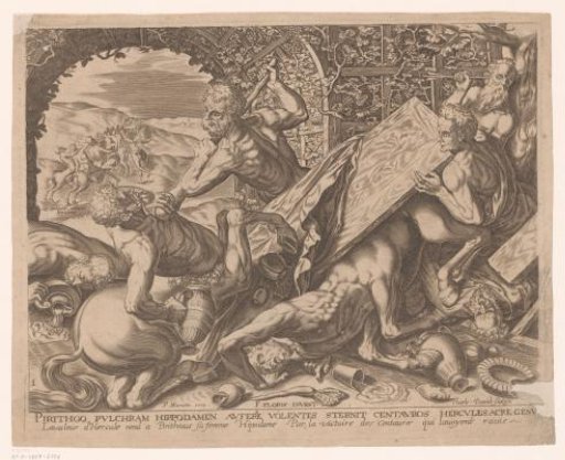 Hercules kills the centaur Eurytion