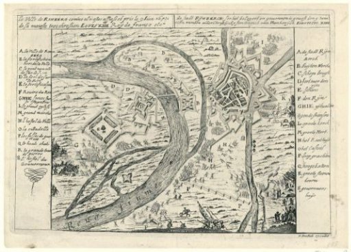 Plan of Rheinberg, captured by the French in 1672