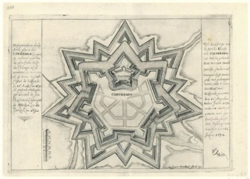 Plan of Coevorden, captured by the Bishop of Münster in 1672