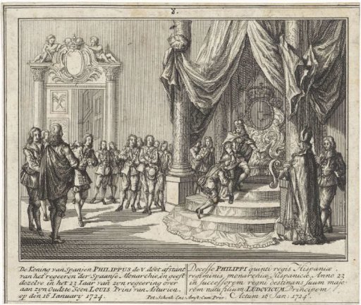 Abdication of Philip V in Favor of his Son Louis I
