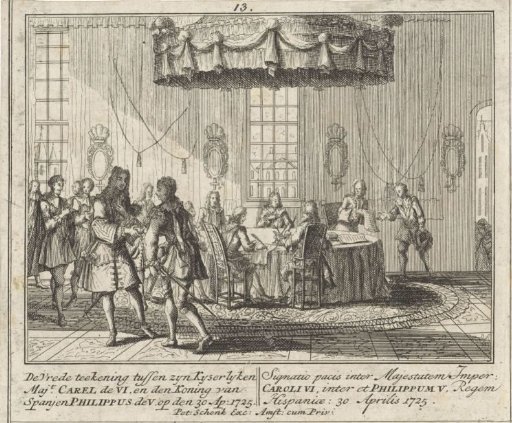 Emperor Charles VI and Philip V of Spain Sign the Treaty of Vienna
