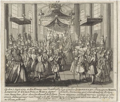 Marriage between Louis XV and Maria Lesczinska