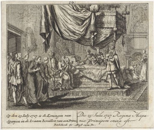Elisabetta Farnese in the lying-in chamber