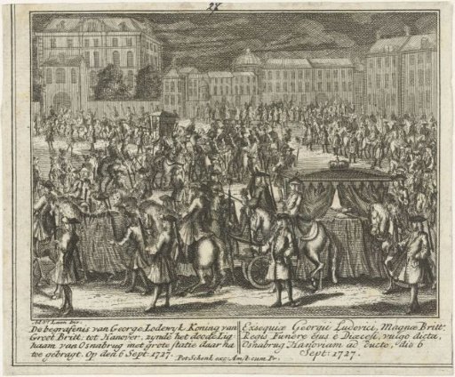 Funeral procession of George I, King of England, 1727