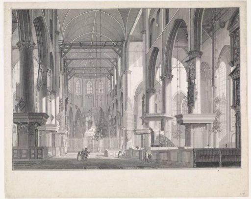 Interior of the Great or Saint Laurens Church in Rotterdam, viewed towards the choir