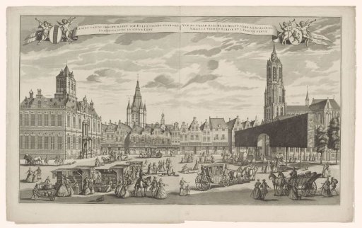 View of the Great Market in Delft