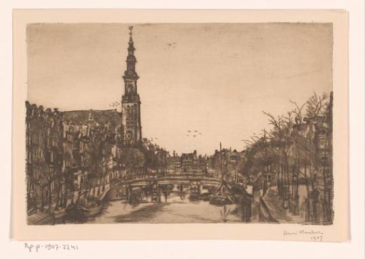 View of the Wester Tower, in Amsterdam