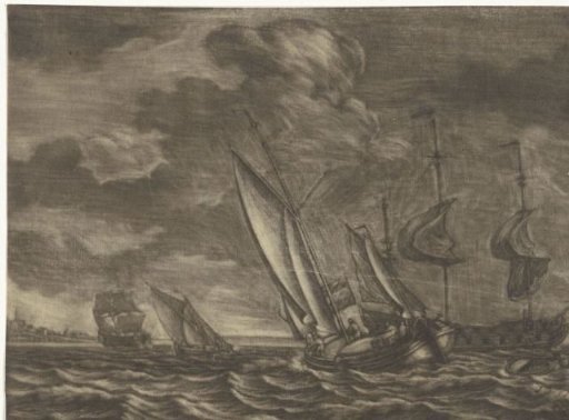 Seascape with ships