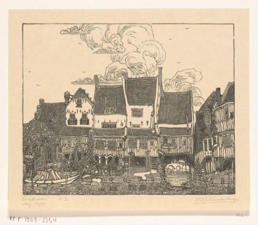 Houses at the Harbor of Enkhuizen