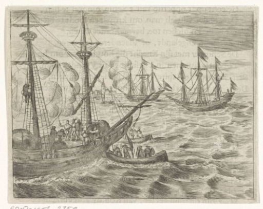 Sea with warships