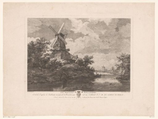Mills in a river landscape