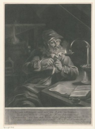 Alchemist in his workshop
