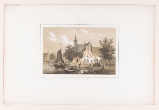 City view with river and church