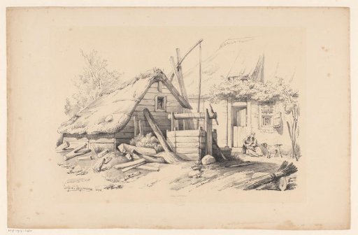 Farmhouse with well