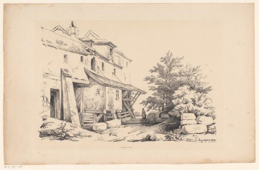 Houses in a rocky landscape