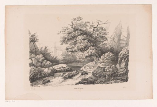 Rocky landscape with a stream