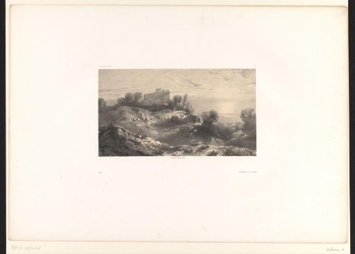 Landscape with a ruin on the rocks