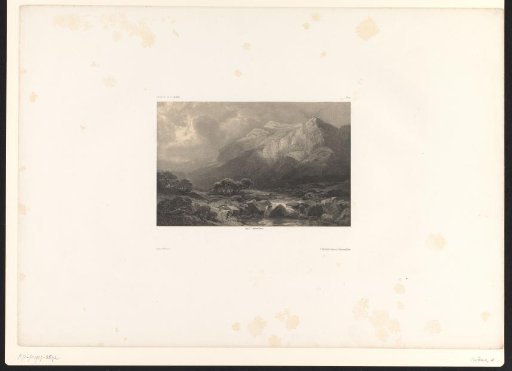 Mountain landscape with a stream