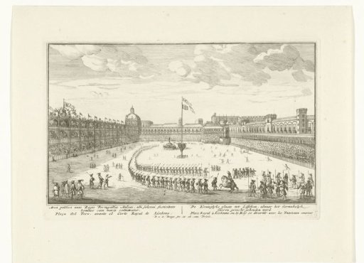 Bullfight on the forecourt of the Royal Palace in Lisbon
