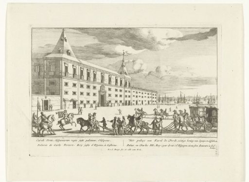 View of the Palace of Charles VI in Lisbon