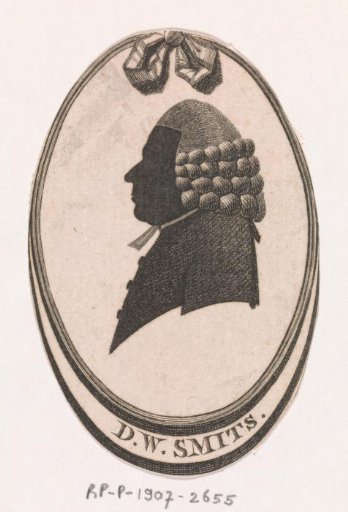 Silhouette portrait of Dingeman Wouter Smits
