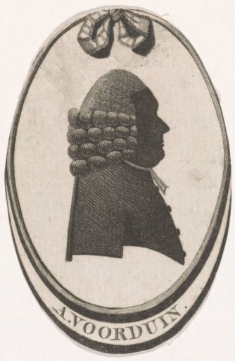Silhouette portrait of A. Voorduin
