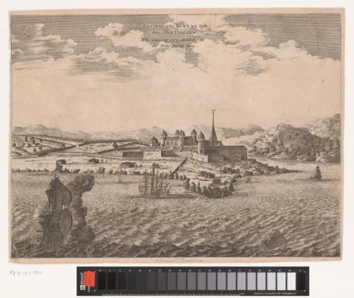 View of Fort St. George in Ghana during the Portuguese Period