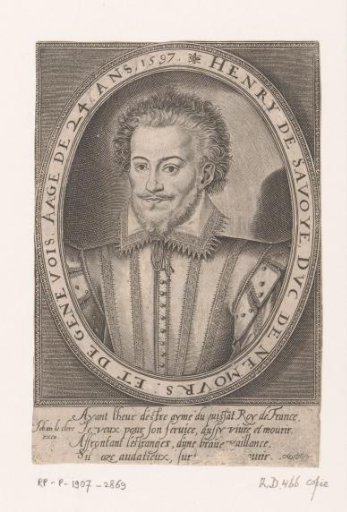 Portrait of Henry I of Savoy (Duke of Nemours)