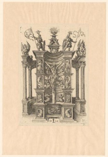 Christ on the Cross in a Niche