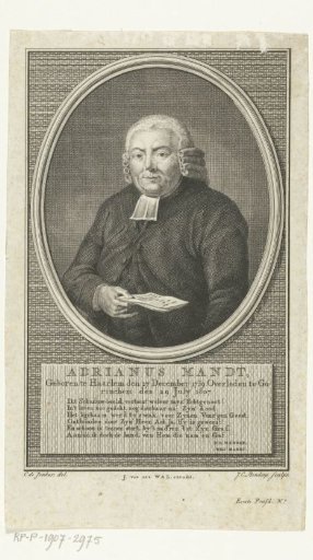 Portrait of the minister Adrianus Mandt