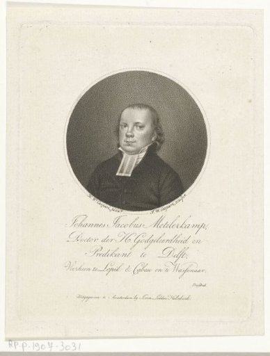 Portrait of Johannes Jacobus Metelerkamp