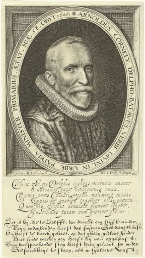 Portrait of preacher Arnold Cornelisz. Crusius, aged 58