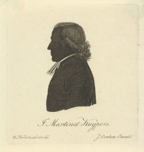Silhouette portrait of Johannes Martinet Kuijpers