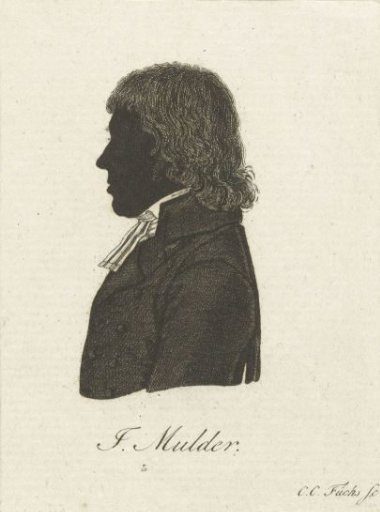 Silhouette portrait of Johannes Mulder