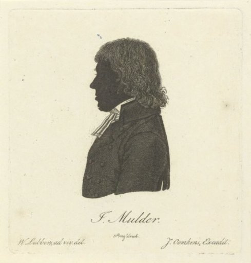 Silhouette portrait of Johannes Mulder