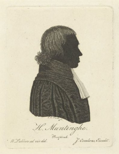 Silhouette portrait of Herman Muntinghe
