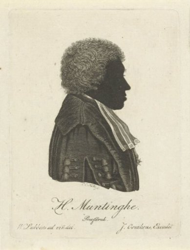 Silhouette portrait of Herman Muntinghe