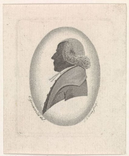 Silhouette portrait of Jan Scharp