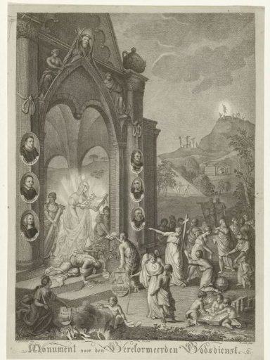 Allegorical representation of a monument for the Reformed