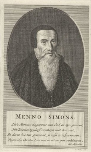 Portrait of the Mennonite preacher Menno Simons