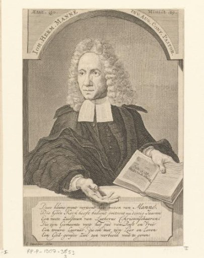 Portrait of the minister Johannes Hermanus Manné