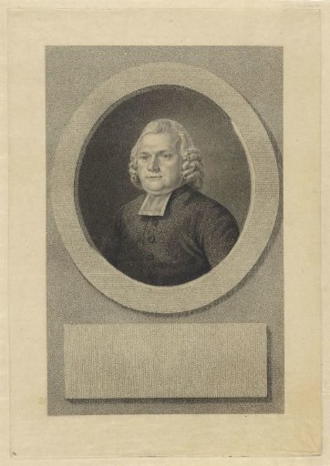 Portrait of the minister Jacobus Rijsdijk Takens