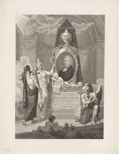 Allegorical representation with the portrait of Johannes Visch