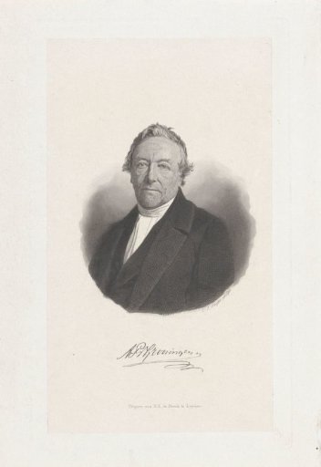 Portrait of the minister Abram Pieter van Groningen