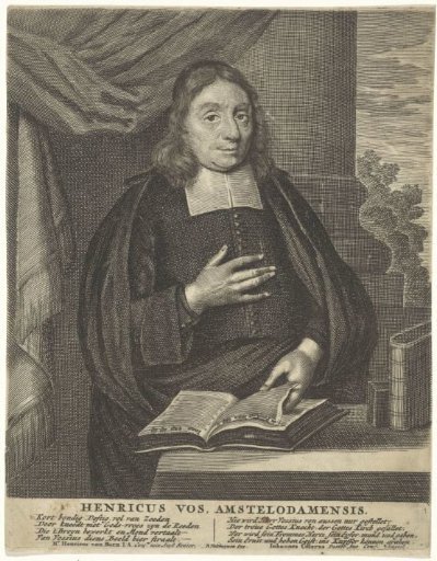 Portrait of the Amsterdam preacher Henricus Vos