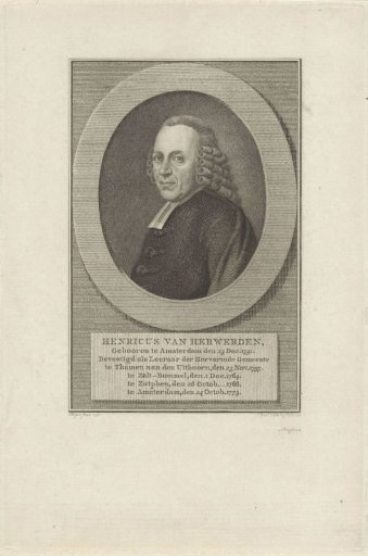 Portrait of Henricus van Herwerden