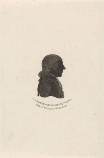 Silhouette portrait of Willem van Oosterwijk Hulshoff